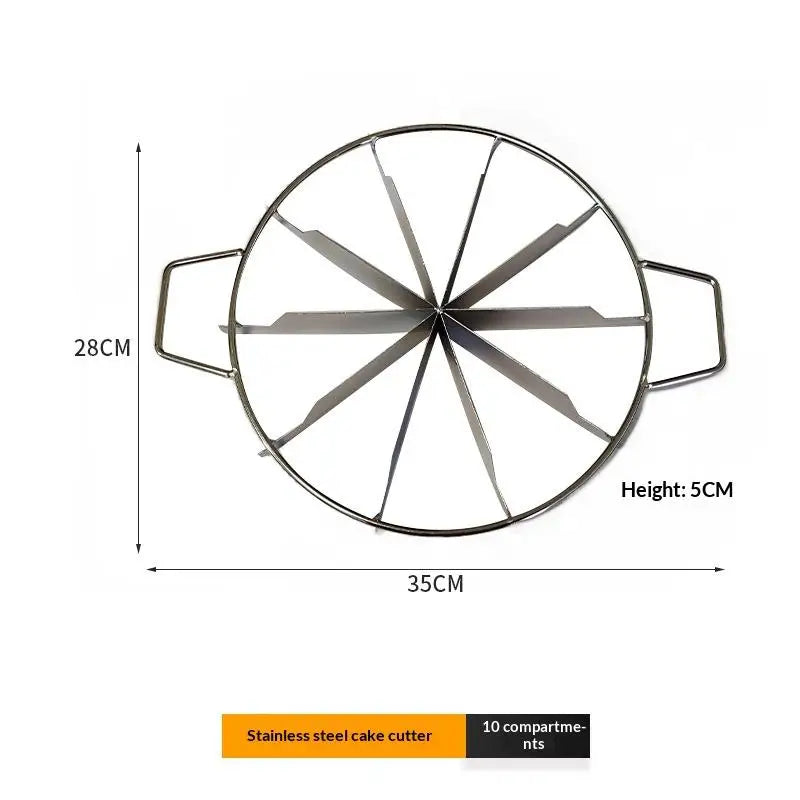Cutter Slicer Stainless Steel Pastry Portion Marker Pizza Pie Divider Qme 10 grids