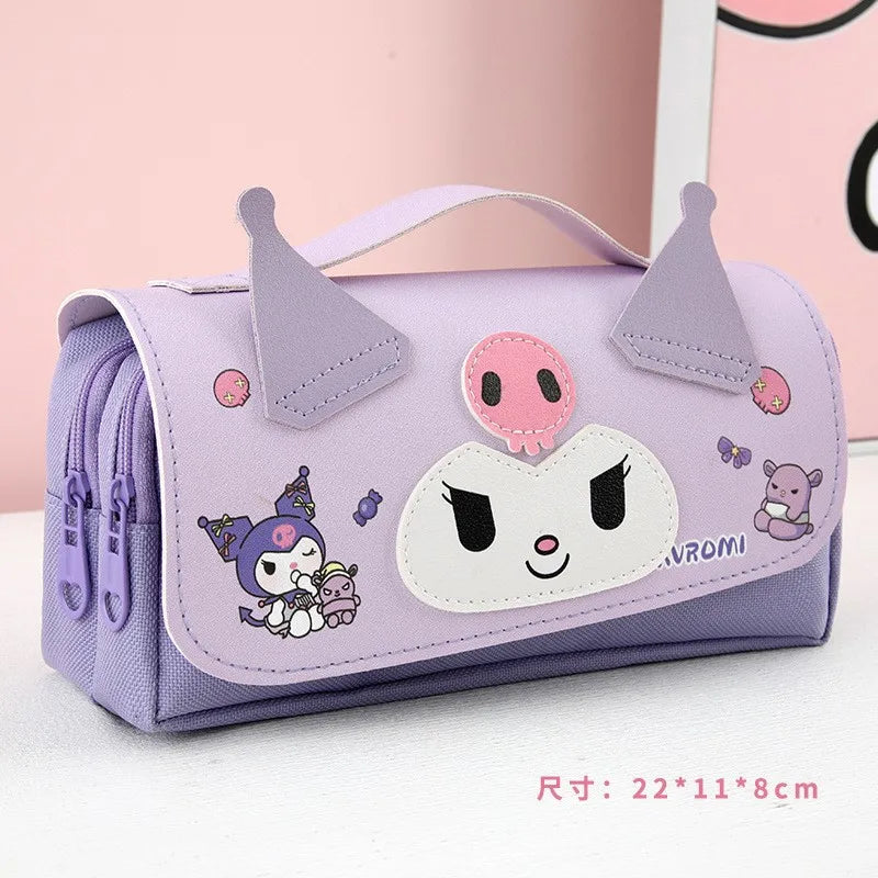 Hello Kitty Kuromi New Stationery Pouch Large-Capacity Stationery Case Cartoon-Themed Student Pencil Case Qme 2