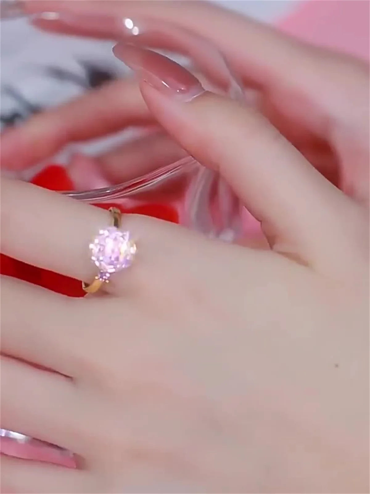 Rotatable Freely Spinning Anti Stress Anxiety Ring For Women Round Opal Ring Crystal Sunflower Ring Fashion Jewelry Gifts Qme
