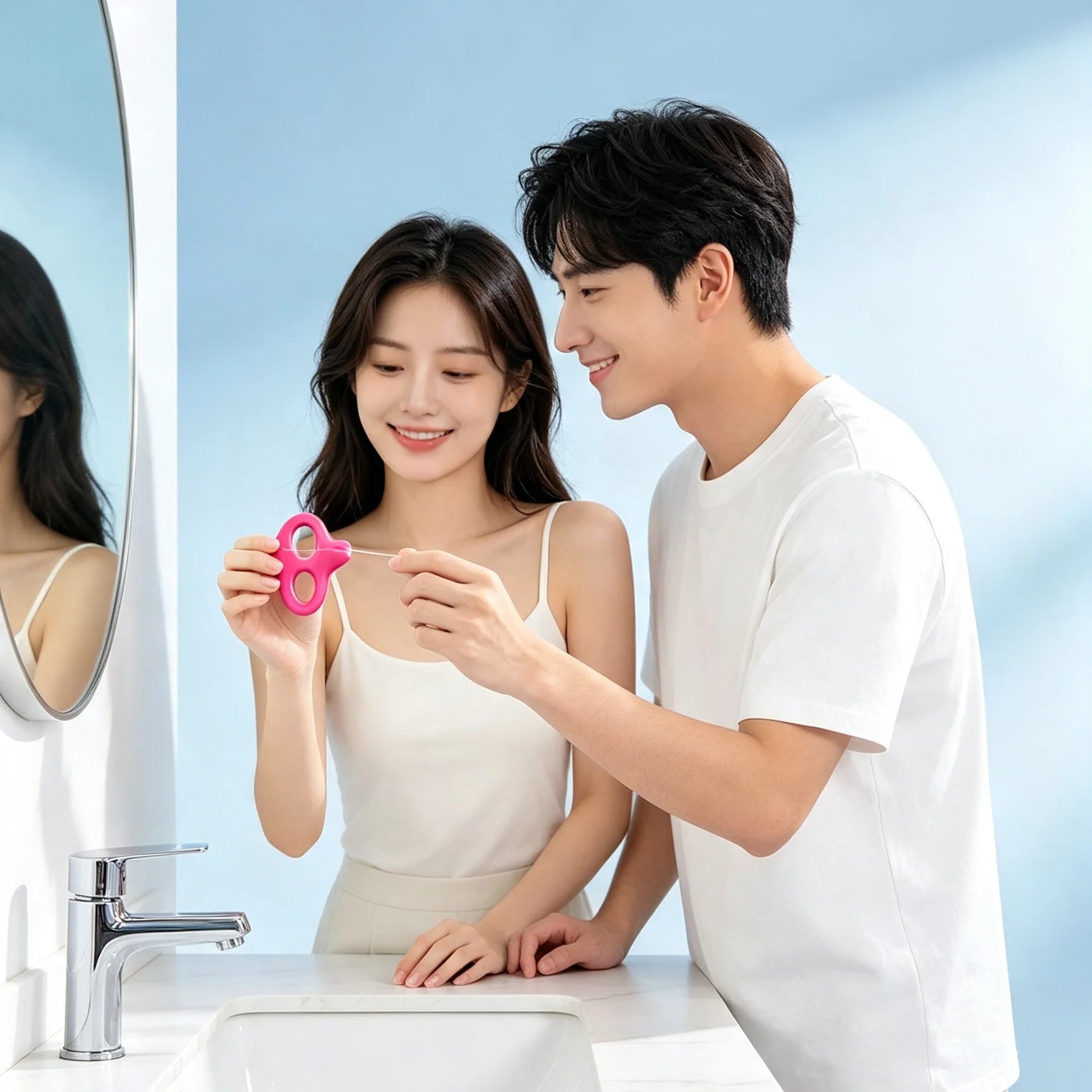 Feimuko Hands-free Dental Floss Comfortable Deep Teeth Cleaning Qme