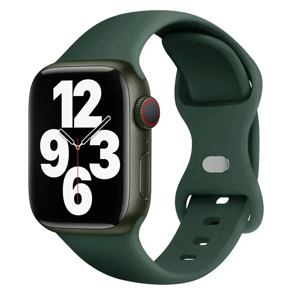 Silicone Band Apple Watch 10 9 8 7 6 5 4 3 SE Strap IWatch Ultra 2