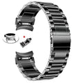 Titanium Stainless Steel Strap for Samsung Galaxy Watch 6 Classic 43 47mm 40/44mm Band for Galaxy Watch 6 5 4 No Gaps Wristband Qme SPACE GREY Tool Watch 5 Pro 45mm