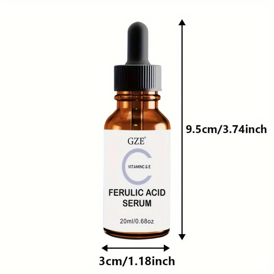 GZE Ferulic Facial Serum with Vitamin C, Vitamin E, & Absorbic Acid - Make you looks Younger, Skin Brightening Face Essence Qme GZE209