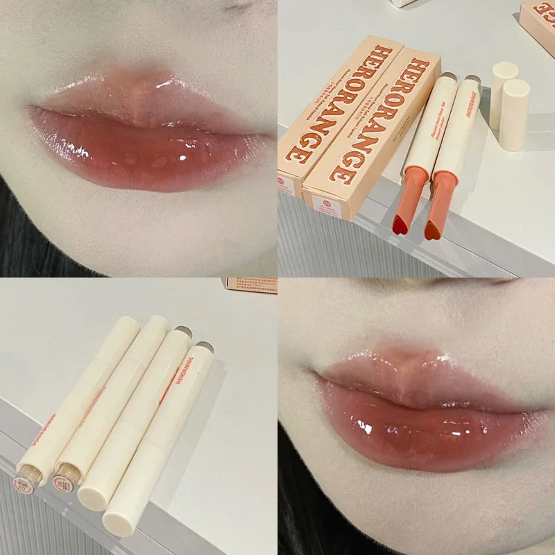 Crystal Honey Solid Lip Glaze Nude Rose Brown Plumping Lip Gloss Moisturising Jelly Tinted Lip Balm Hydrating Black Tea Lipstick Qme 03