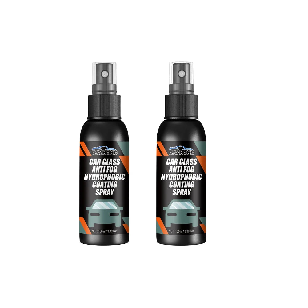 100/200ML Anti-fog Windshield Treatment Spray Anti Rain Coating Windshield Mirror Repellent Car Glass Spray Auto Accessories Qme 2PC