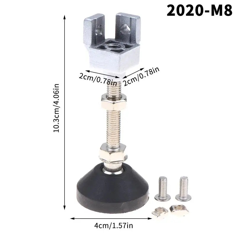 1 PCS Aluminum Profile Universal Caster Foot Cup Fixing Seat 2020/3030/4040 Machine Foot Connector Hardware Accessory DIY Qme A1