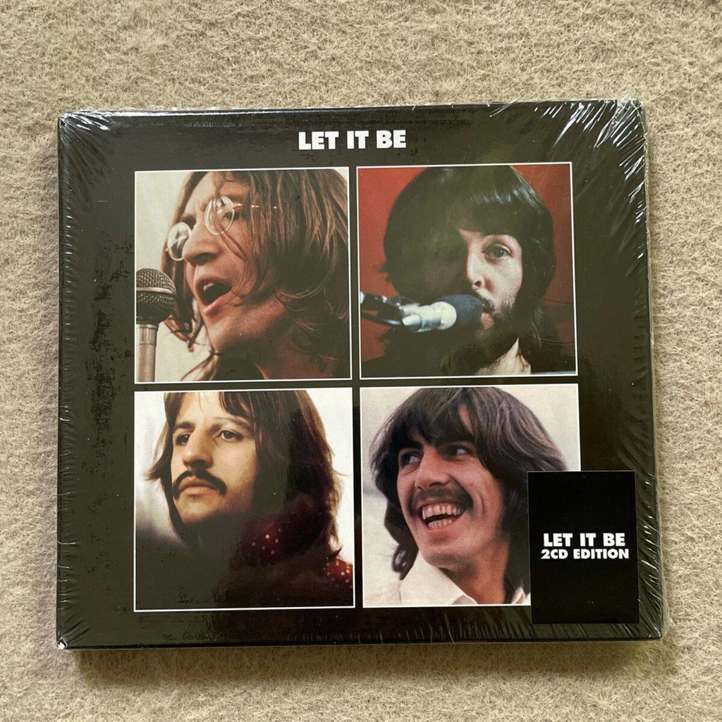 British Rock Band Let It Be Anniversary 2CD Set, Four-Person Portrait Artwork, Remastered Collectible Disc for Rock Collectors Qme Let It Be