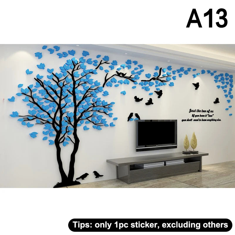 Self-adhesive Home Background Wall Decal Stickers Decoration Bedroom Qme A13