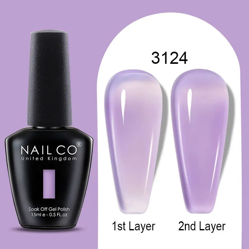 NAILCO Winter Red Gel Nail Polish Semi Permanent Soak Off Varnishes
