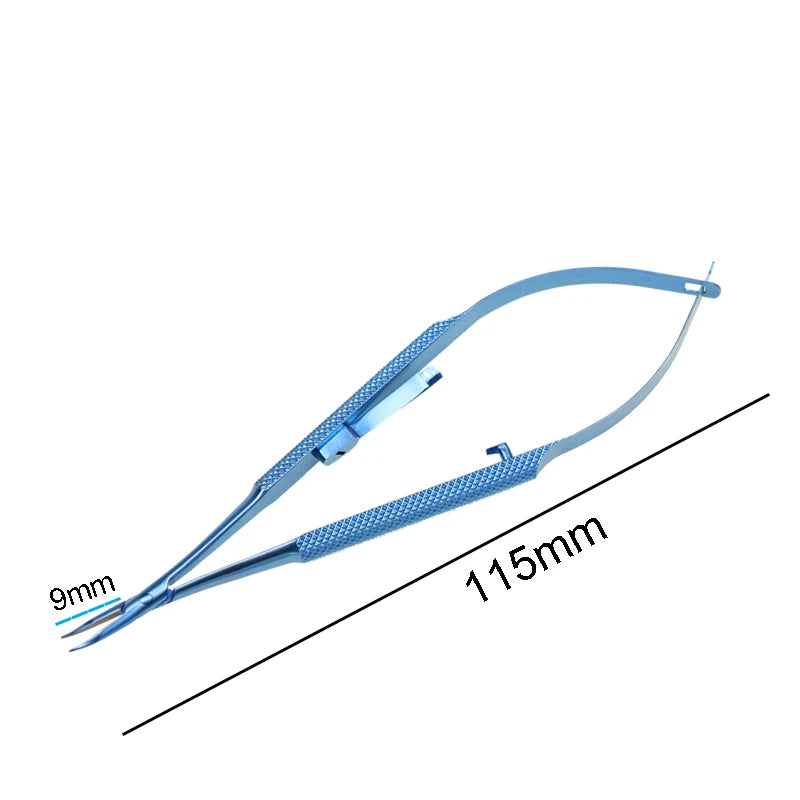Titanium Alloy Castroviejo Needle Holders Lock Without Curved Forceps Qme Silver