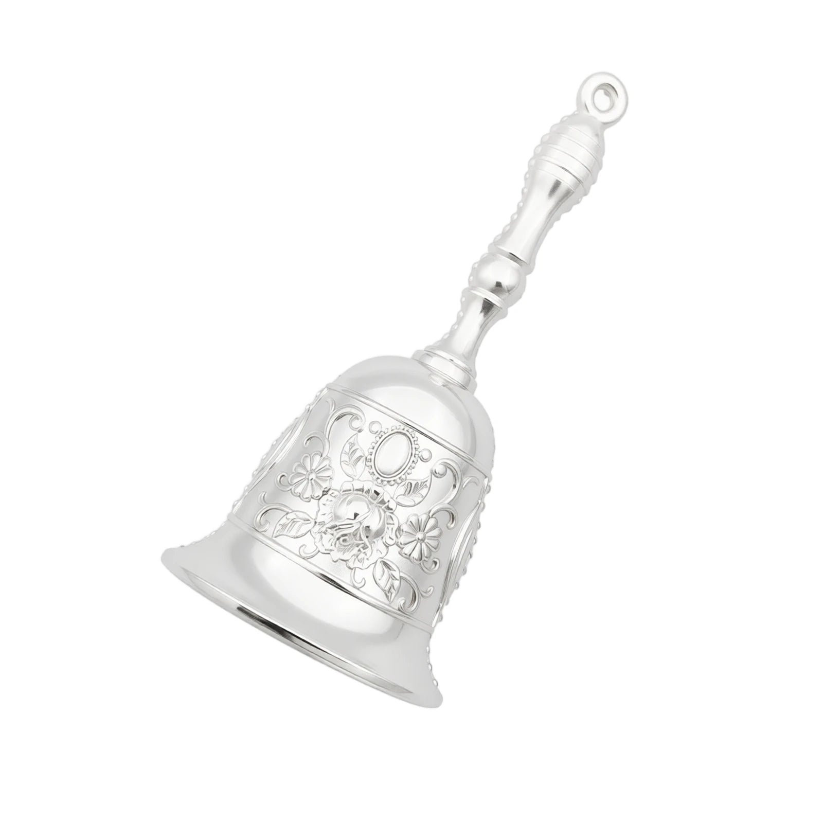 Brass Handicraft Large Engraved Hand Bell Loud and Clear Sound for Meditation Church Bronze Bell Creative Dining Service Bell Qme