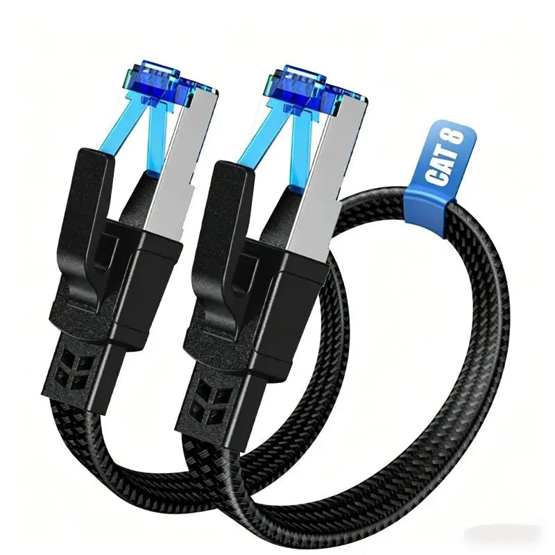 Internet Router Smart TV Server Patch Cord Cat8 Ethernet Cable 40Gbps Qme