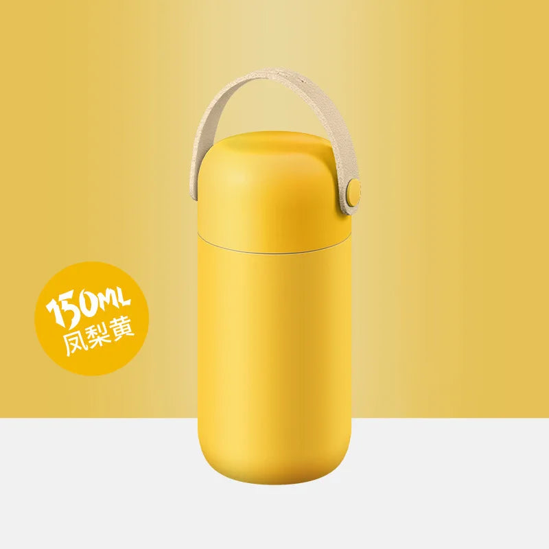 Macaron Palette Mini Pocket Thermos Cup Qme YELLOW 150ml
