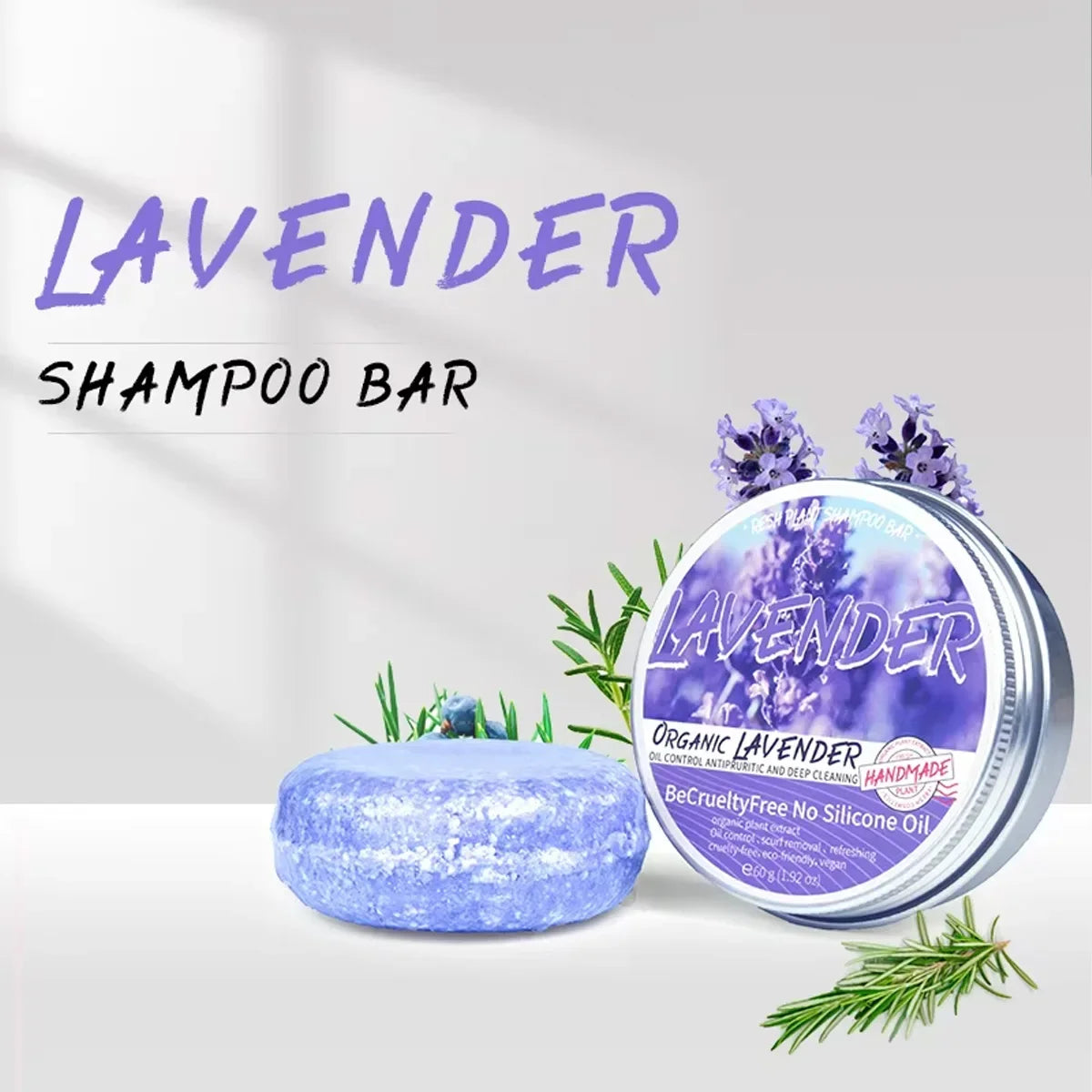 Lavender shampoo is refreshing, oil controlling, and smooth for hair, solving the problem of oily scalp without silicone oil res Qme Default Title
