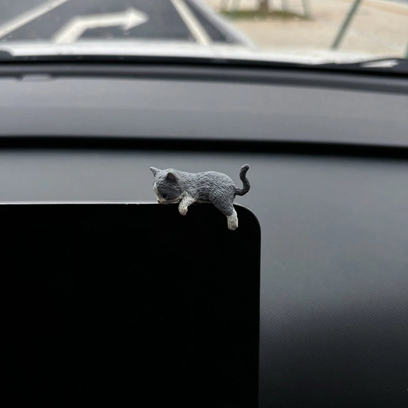 1 Car Decoration Sleeping Cat Doll Kitty Creative Auto Ornaments Toys Qme B
