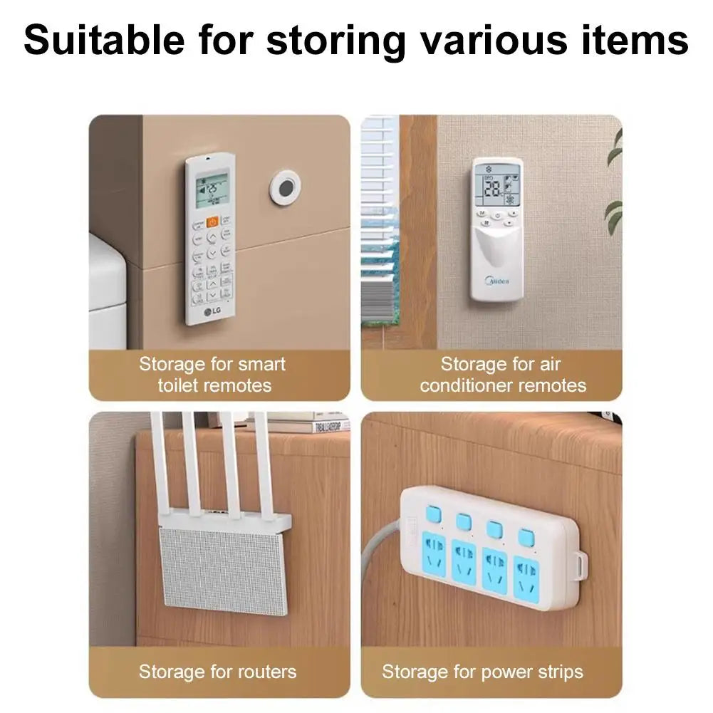 Remote Holder Wall Mount Magnetic Patches Control Silicone TV Tool Qme