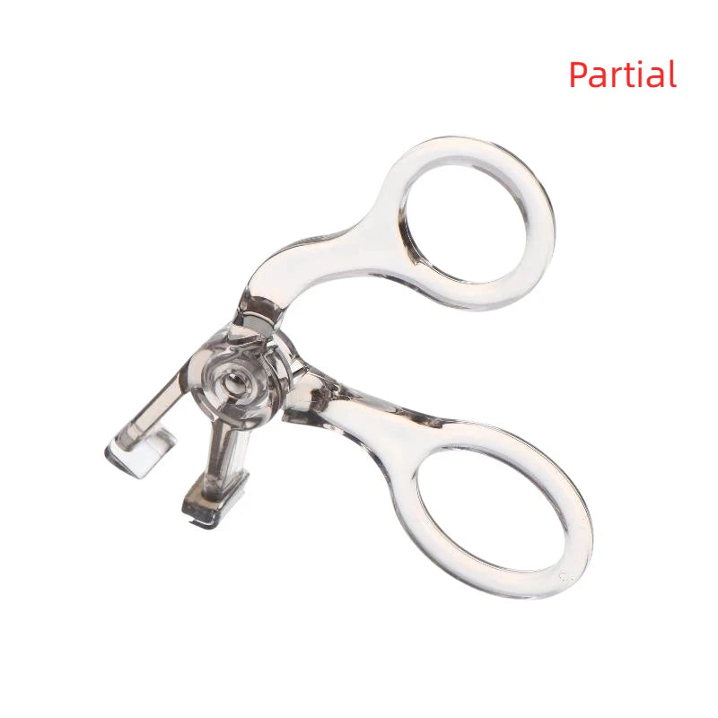 Transparent One-clip Eyelash Curler Wide Angle Partial Lash No Harm Qme Grey Part