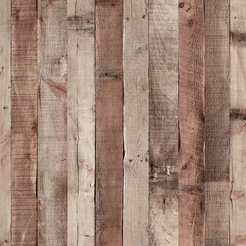 Retro Faux Wood Grain Peel Stick Wallpaper Self-adhesive Plank Roll Qme