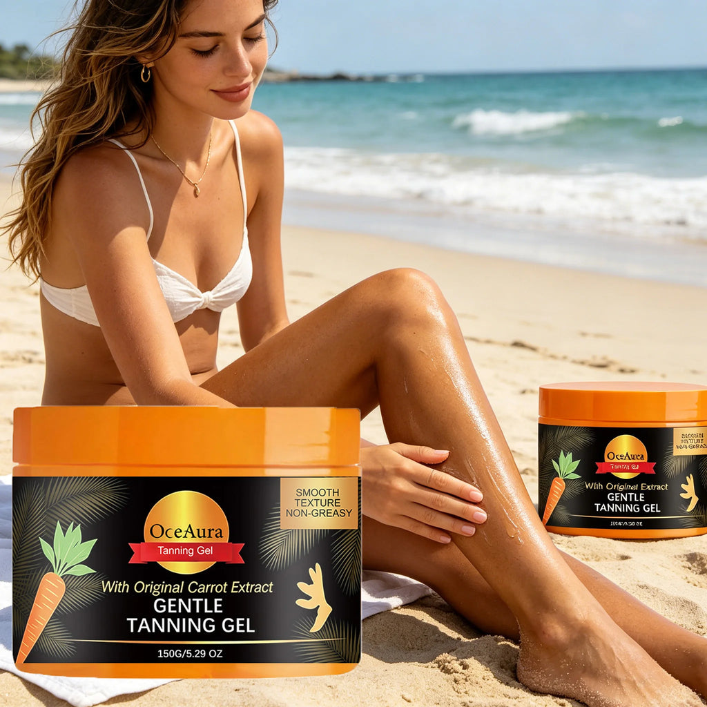 Carroten Gentle Tanning Gel Natural-Looking Sunless Tanner for Body Streak-Free Gradual Tan Hydrating Body Bronzer Non-Greasy Qme