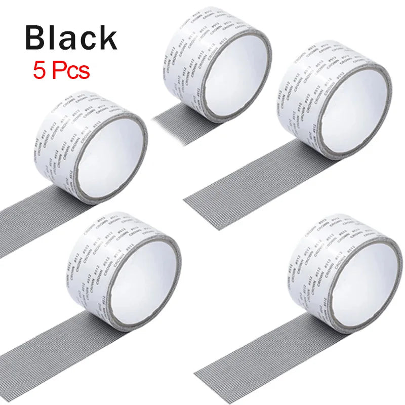 1ps Easy-to-Apply Waterproof Window Screen Repair Tape – Keep Mosquitoes Out with Our Anti-Insect, Self-Adhesive Mesh Patch Qme 5PCS-BLACK