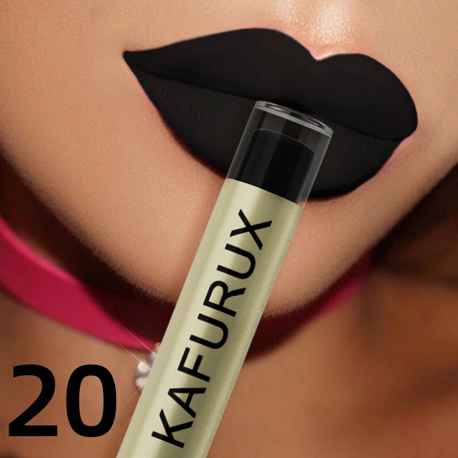 20 Colors Dark Brown Nude Liquid Lipsticks Waterproof Velvet Matte Qme 20