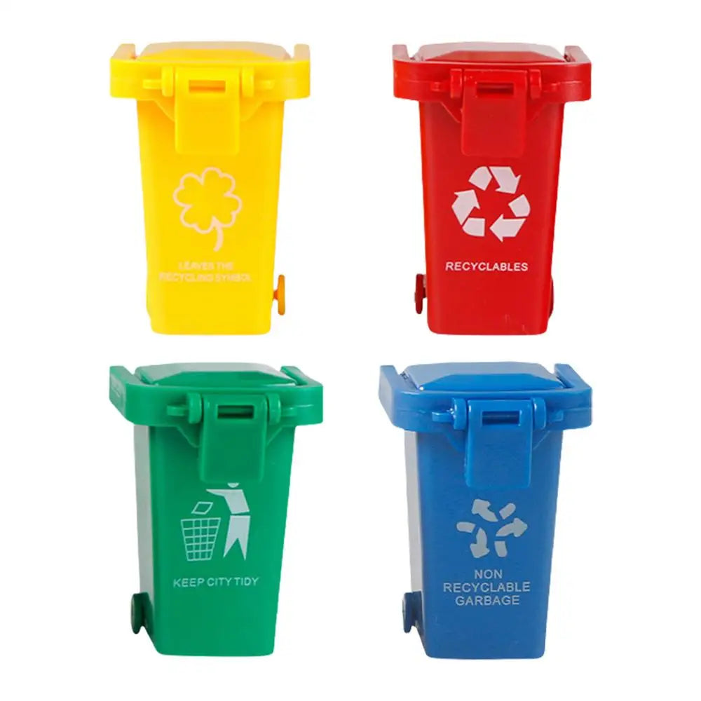 Toy Garbage Cans Lid Wheels Truck Toys Storage Portable Waste Holder Qme 4 colors China Mainland
