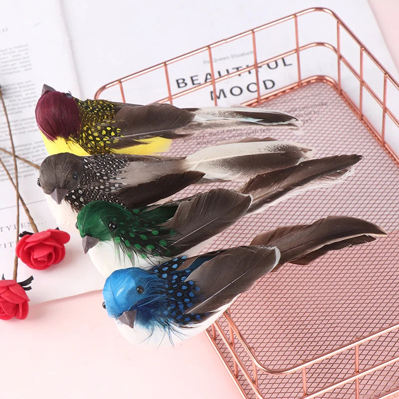 1Pcs 3D Fake Craft Birds Artificial Foam Feathers Birds Home Garden Wedding Birthday Party Home Decor Fake Sparrow Qme