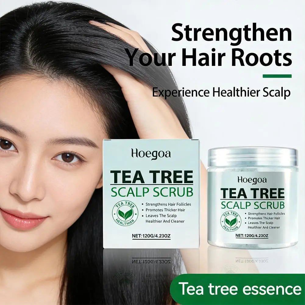 Tea Tree Scalp Scrub Deep Clean Removes Build-up Moisturizing Scalp Care Products Exfoliating Scrub Hair Essence Hair Cream Qme 1pcs CN