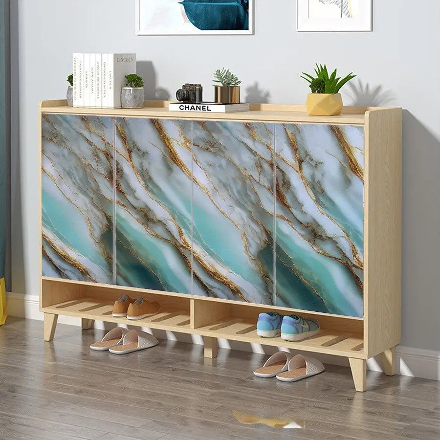 Marble Decoration Moisture-proof Modern Self-adhesive Wall Sticker Qme