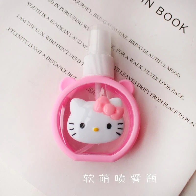 Hello Kitty Cartoon Rabbit Spray Bottle Makeup and Moisturizing Refill Bottle Portable Mini Spray Bottle Silicone-Covered Qme
