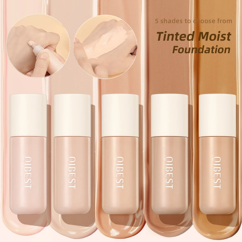QIBEST Face Base Foundation Cream Primer Hydrating Waterproof Liquid Concealer Full Coverage Lasting Invisible Pore Face Makeup Qme