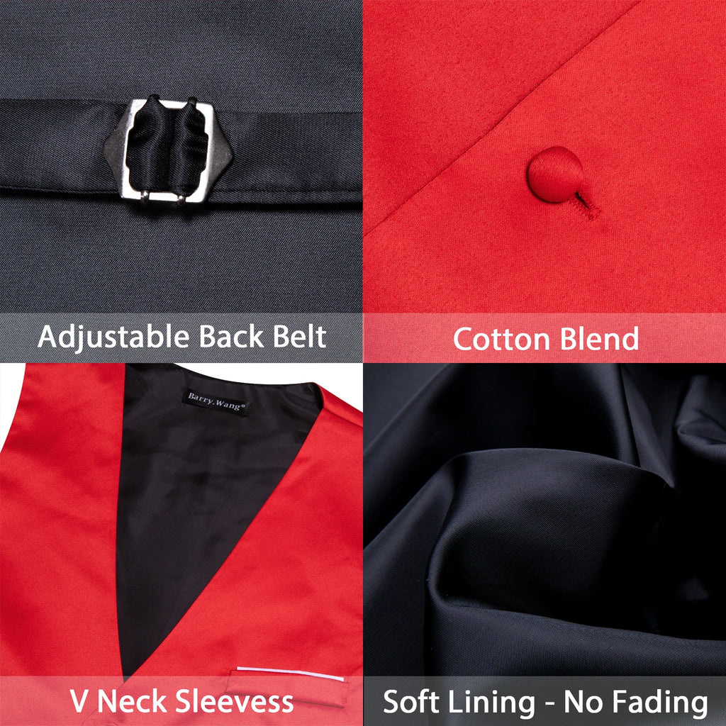Elegant Satin Waistcoat Matching Bow Tie Men Multicolor Choice Ideal Qme