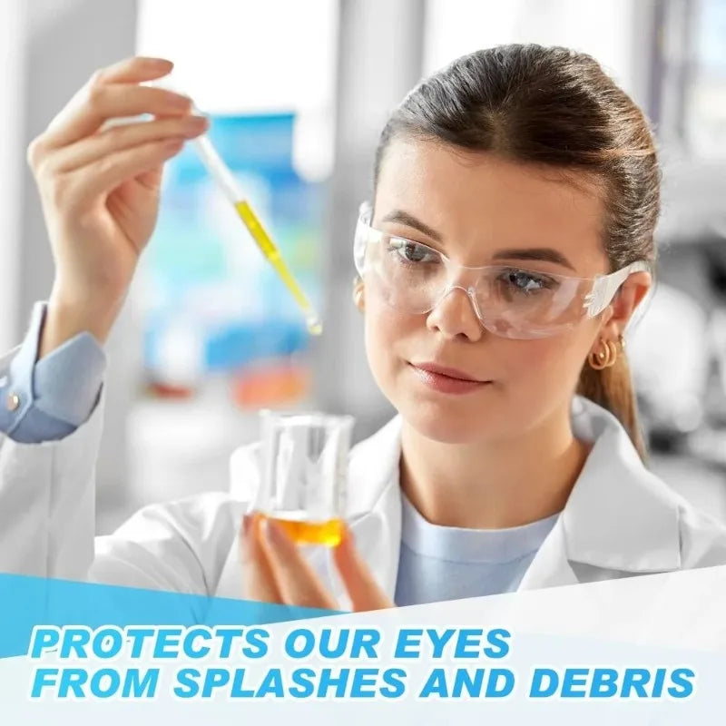 10PCS Safety Goggles Anti-Splash Anti-Dust Impact Resistant for Industrial Grinding Lab Riding Windproof Eye Protection Qme