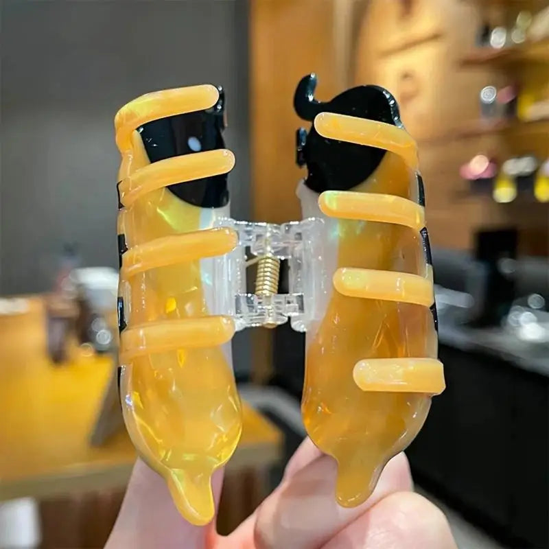 Cartoon Hair Claw Women Cute Bee Ball Shape Shark Gripper Creative Qme