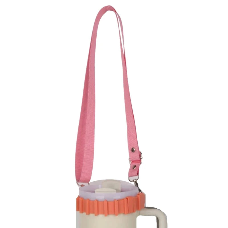 Universal Adjustable Cup Holder Ring Outdoor Silicone Water Bottle Qme Orange