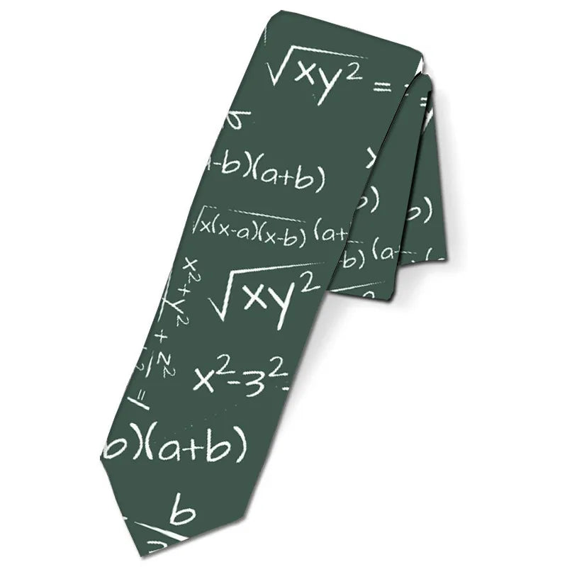 Mathematical Formula Tie Men's Outdoor Travel Ladies Party Qme type1