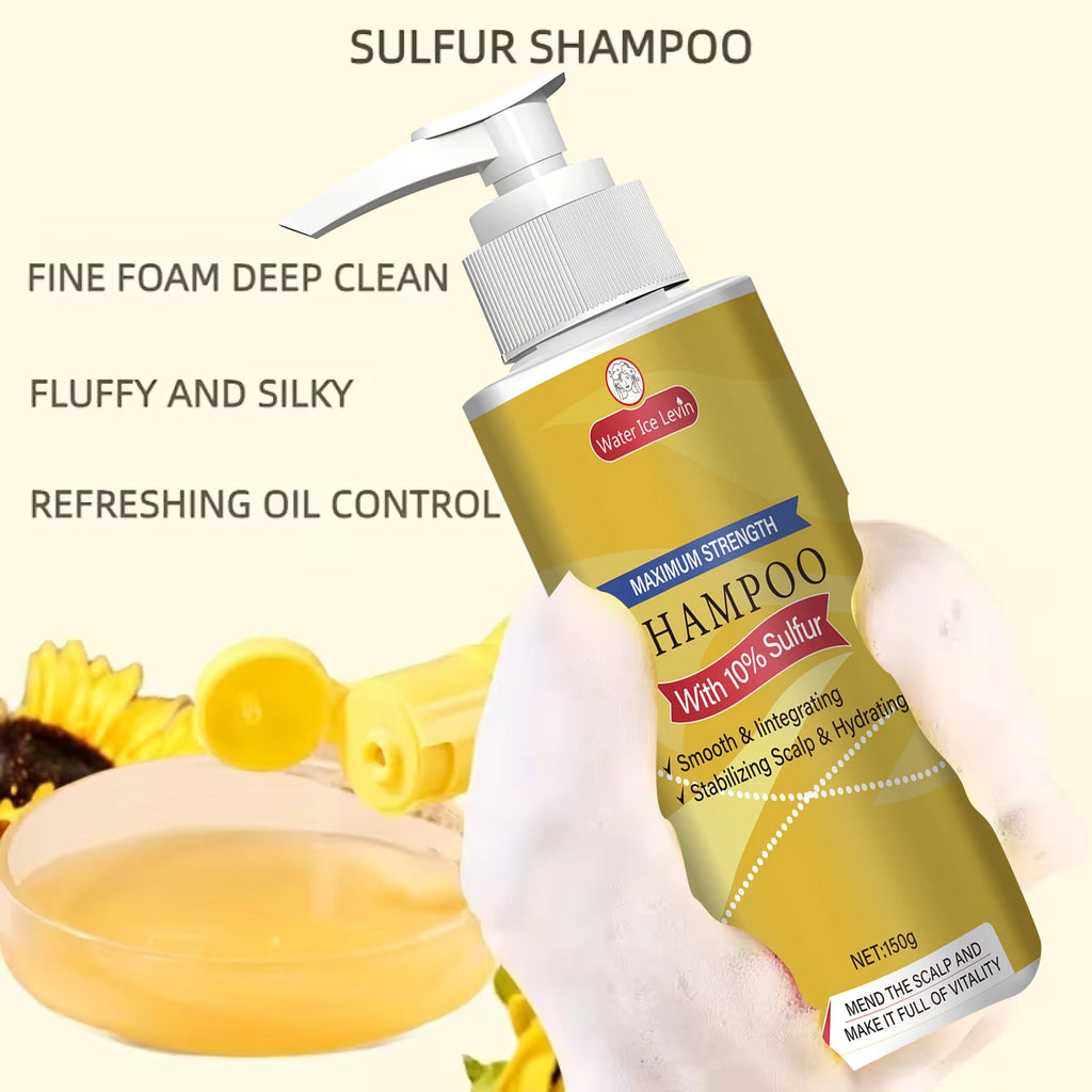 Maximum Strength 10% Sulfur Shampoo - Smoothing, Scalp Stabilizing & Hydrating for Men & Women. Qme