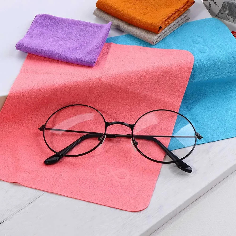 5/10Pcs High Quality Suede Microfiber Glasses Cleaning Cloth Non-scratch Wipe for Lens, Phone Screen & Eyewear Accessories Qme