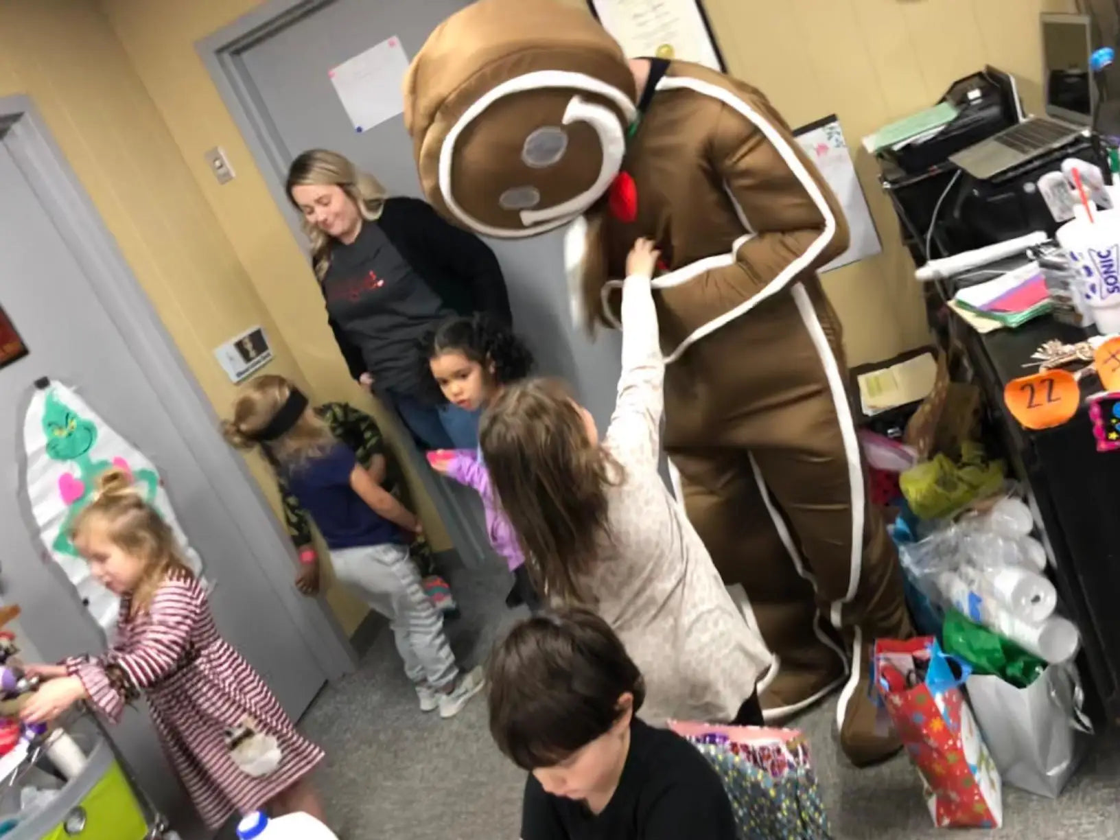Gingerbread Man Costume for Adults Christmas Cookie Costume Festive Xmas Outfit Onesie Holiday Party Jumpsuit Qme