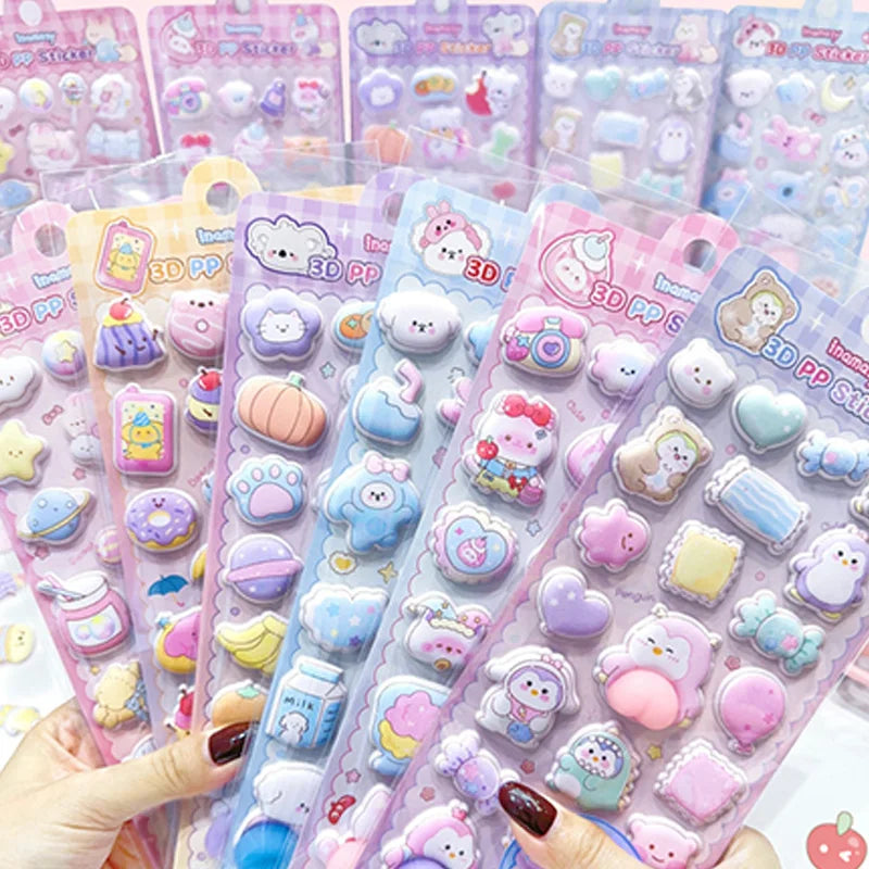 1pc Cute Cartoon Animal 3D Butt Fun Sensory Stickers for DIY Scrapbook Phone Case Decoration Birthday Gift Reward Supplies Qme