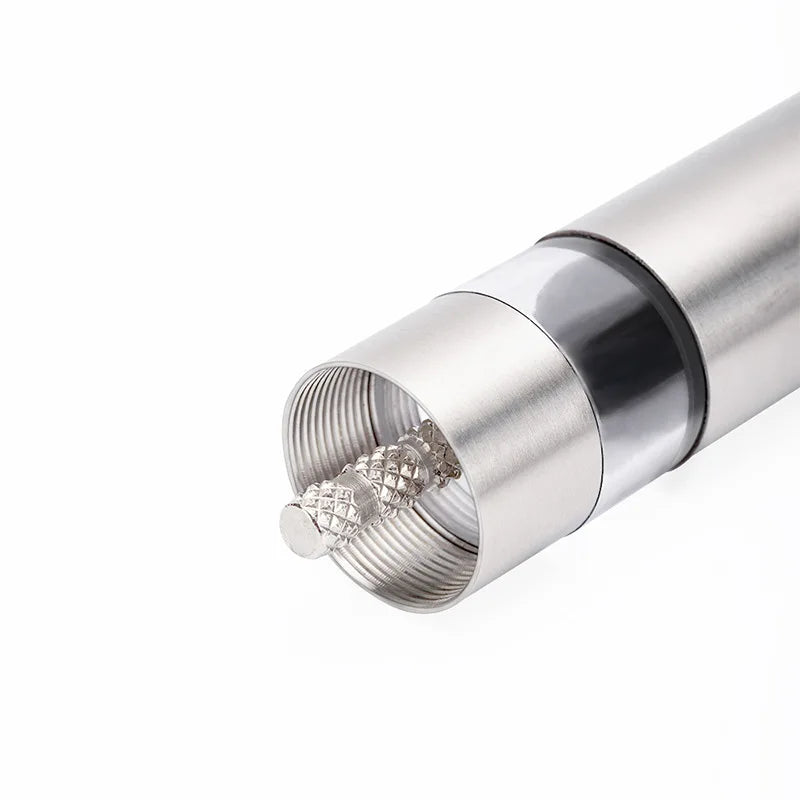 1-2PCS Stainless Steel Press Grinder,Manual Pepper Mill,Sea Salt Grinding Bottle,Pepper Powder Crusher,Kitchen Seasoning Grinder Qme