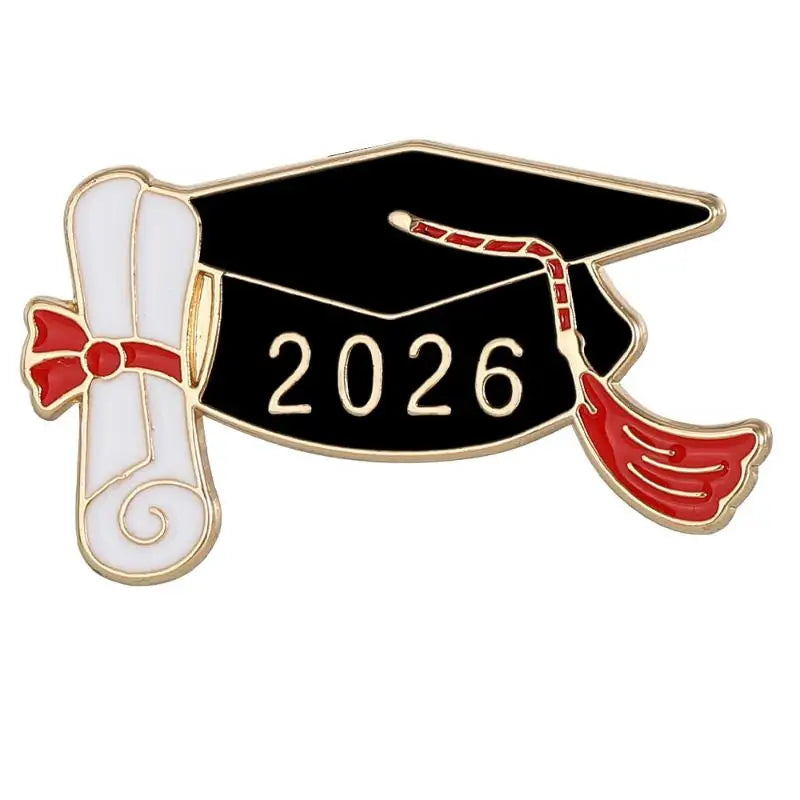 2/6Pcs Metal Baking Paint Brooch Graduation Season Souvenir Texture Jewelry Brooch Multifunctional Backpack Hat Clothing Decor Qme A5