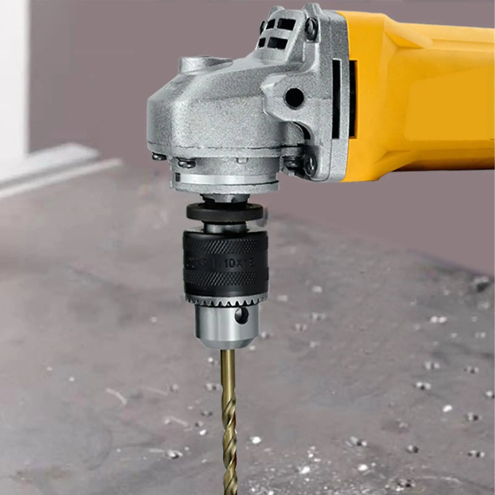 Electric Drill Chuck Electric Drill Adapter Conversion Head Three-Claw Design Woodworking Tool Accessories for 100-Type Angle Qme