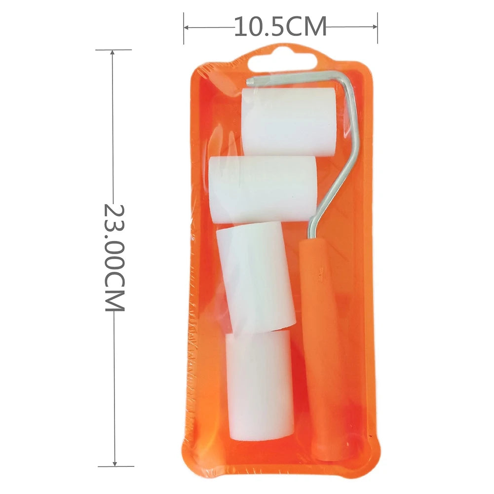 2Inch Small Paint Roller Kit High-Density Foam Paint Roller Paint Tray Liner For Wall Painting Tools Easy To Replace Qme