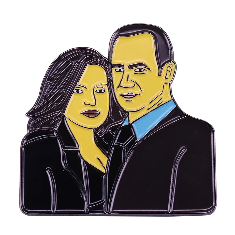 Classic Comedy Enamel Pins American Fashion TV Show Brooches Friends