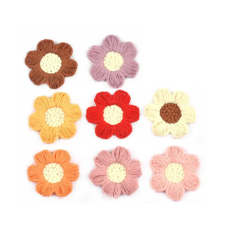 20pcs 3.1cm Colorful Mix Flower Patches Embroidery Clothes Sewing Garment Appliques Accessories DIY Scrapbook Home Crafts c4047 Qme mixed