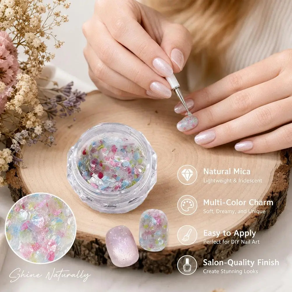 1 Box Colorful Nail Art Sequins Ultra-thin Manicure Glitter Flakes Qme