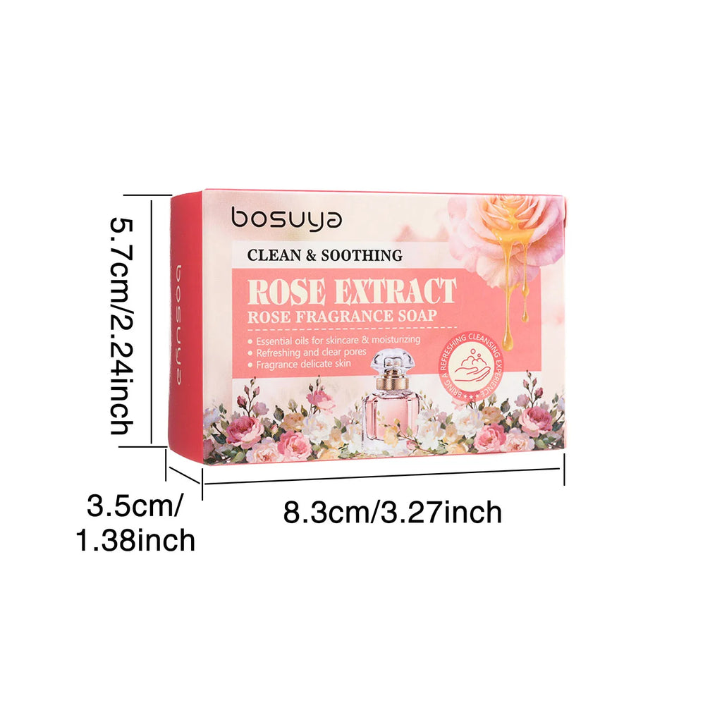 Rose Scented Handmade Soap Pleasant Fragrance Refreshing Non Greasy Qme