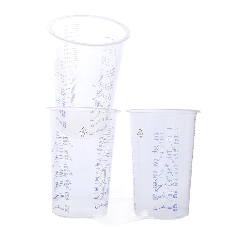 Accurate Mixing Paints Liquids Paint Calibrated Cup Plastic Cups Pots Qme