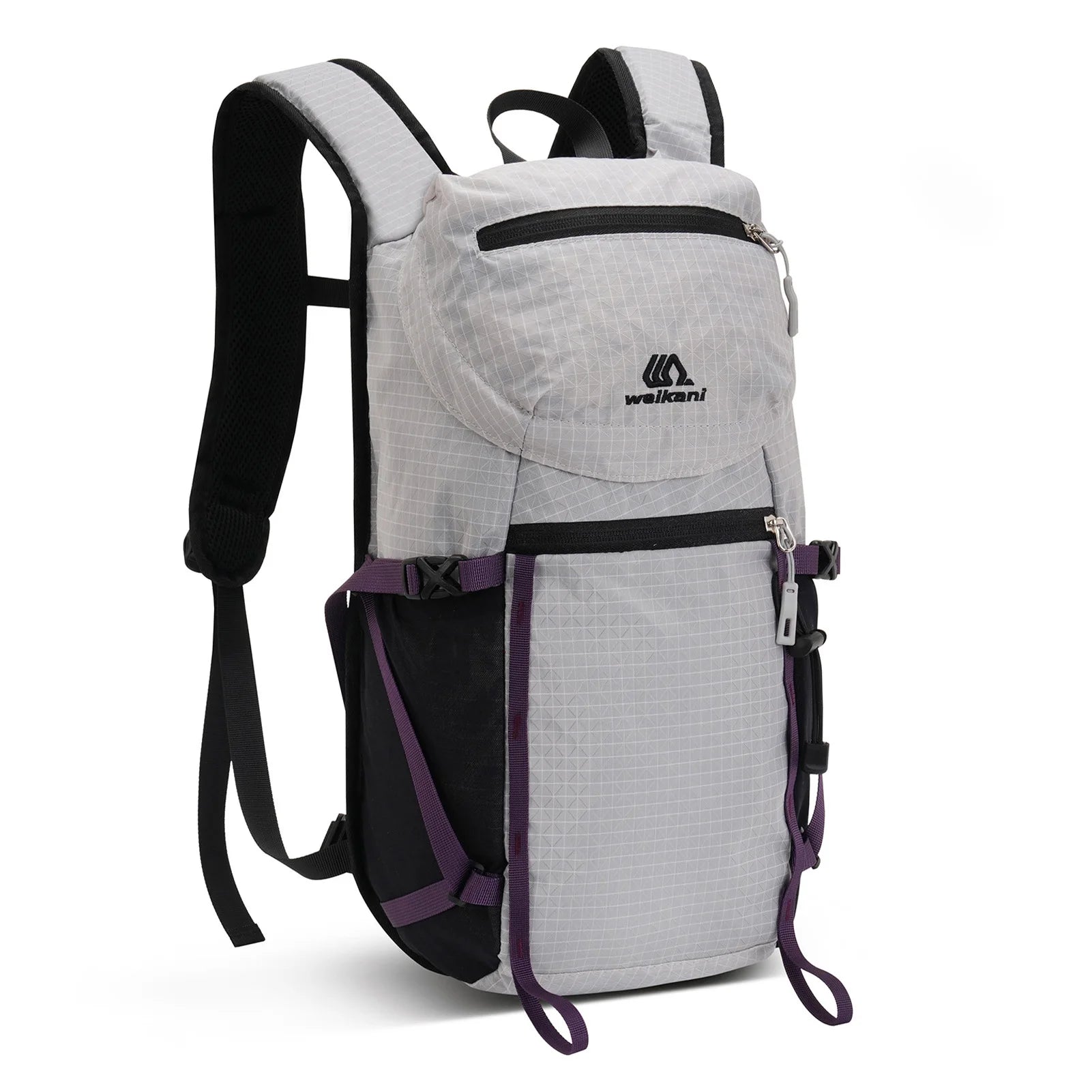 25L Camping Backpack Lightweight Lightweight Daypack Rainproof Durable Backpack with Multi Compartments Anti Theft Zippers Qme GRAY COLOR
